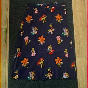 Madewell midi length skirt floral M